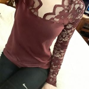 Maroon lace